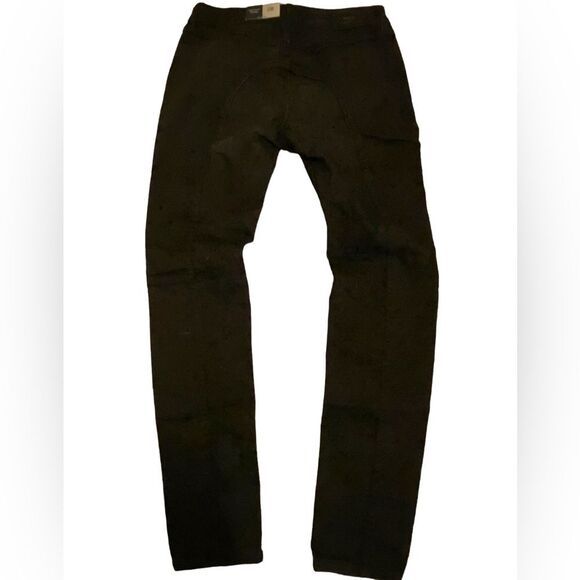 NWT SKINNY REVERSIBLE STRETCH BLACK | BLACK DISTRESSED BLEULAB MADE USA SIZE 28 - Picture 2 of 14